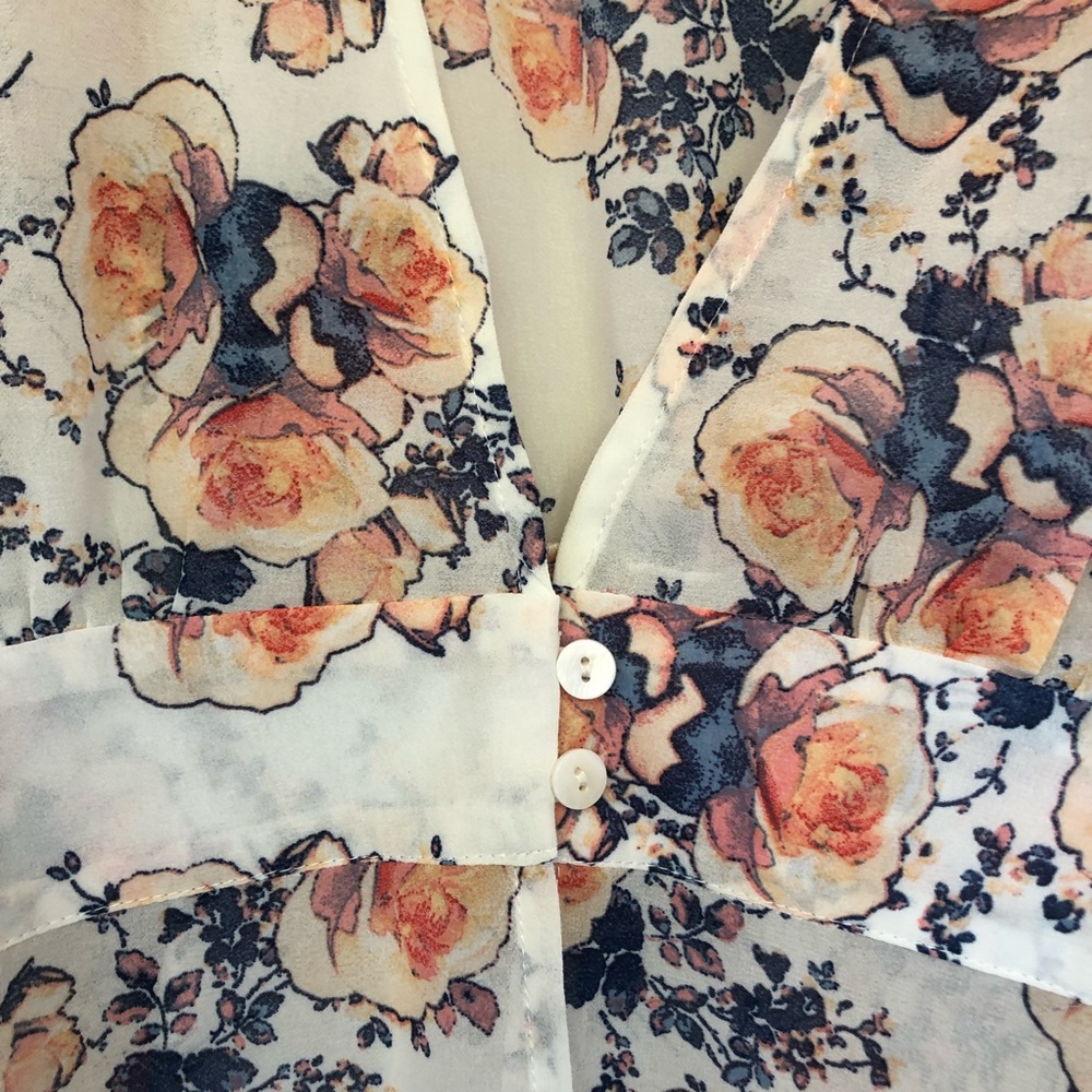 3/$20 COZY CASUAL☀️Summer Floral Duster NWOT - Picture 5 of 13